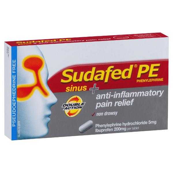 Sudafed PE Sinus + Anti- Inflammatory 10 (12/120) - Chemisell